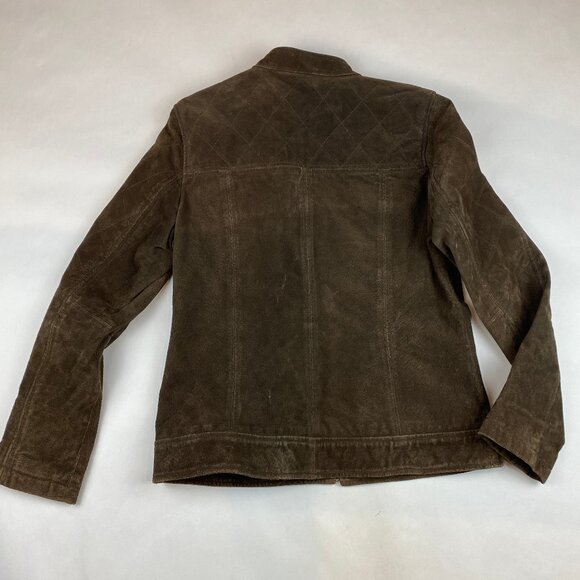 RuffHewn Suede Leather Jacket Women's Size Medium Brown - Picture 4 of 16